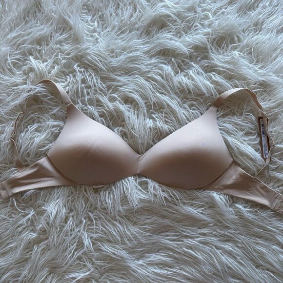 Skims Wireless Form Push up Plunge Bra Sand Size 34DD - Picture 4 of 10